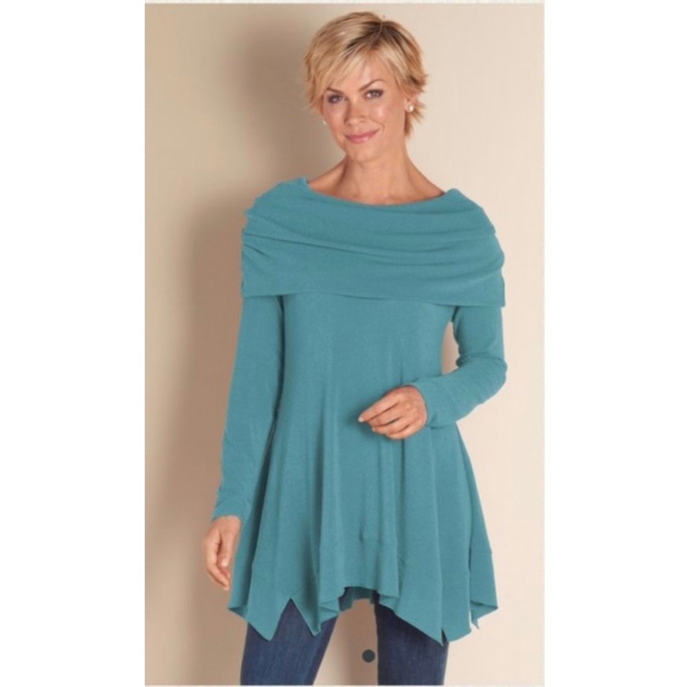 Soft Surroundings B’call Turqoise Tunic Medium